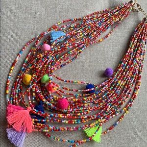 Beaded statement necklace
